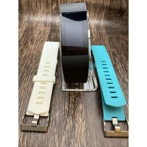 Fitbit Charge 2 FB407STES Fitness Tracker Teal Working Extra Bands